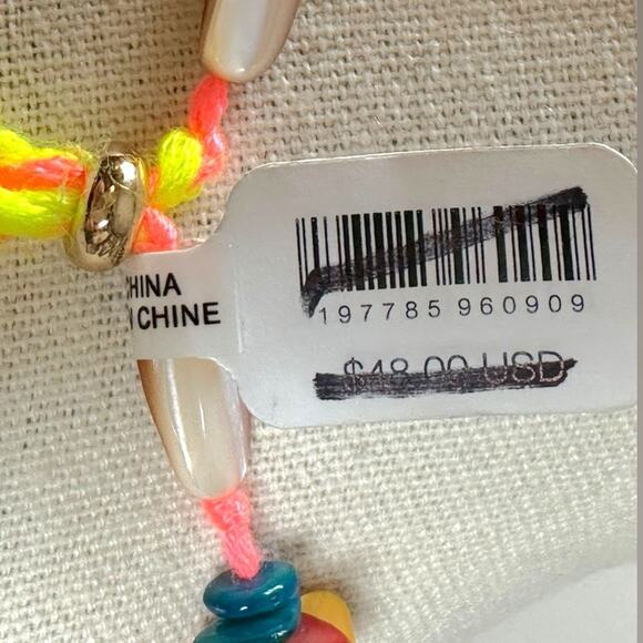 Free People Ariana Ost At The Market Necklace Pink NWT Belly Chain Shells Beach - Picture 8 of 16